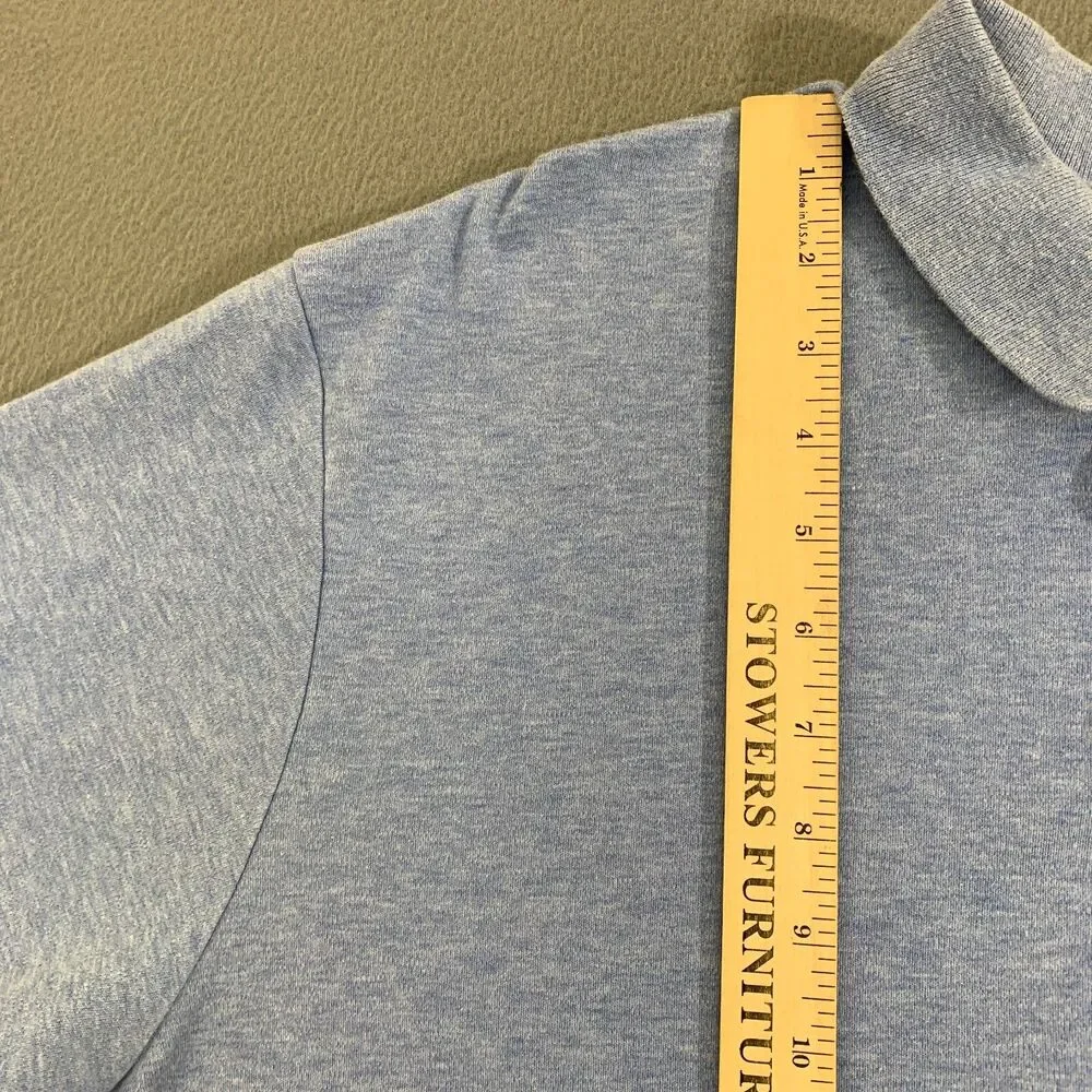 Polo Ralph Lauren Polo Shirt Mens XL Heathered Blue Soft Cotton Green Pony
